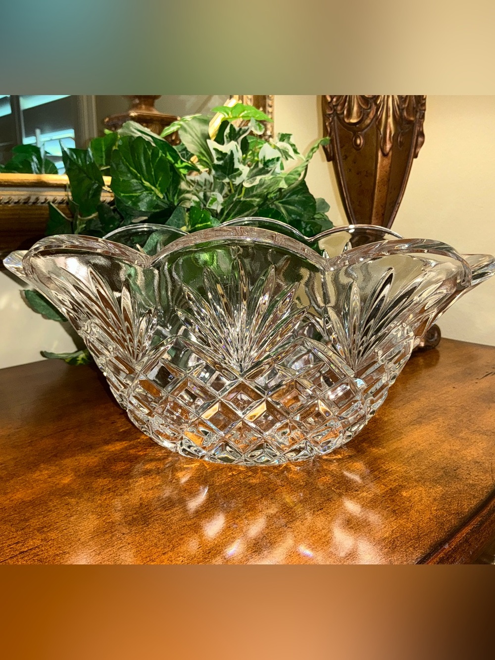 Vintage Shannon Crystal “Pineapple” Pattern Bowl made by Godinger